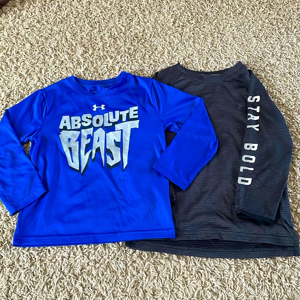 2 boys long sleeve athletic shirts size 5